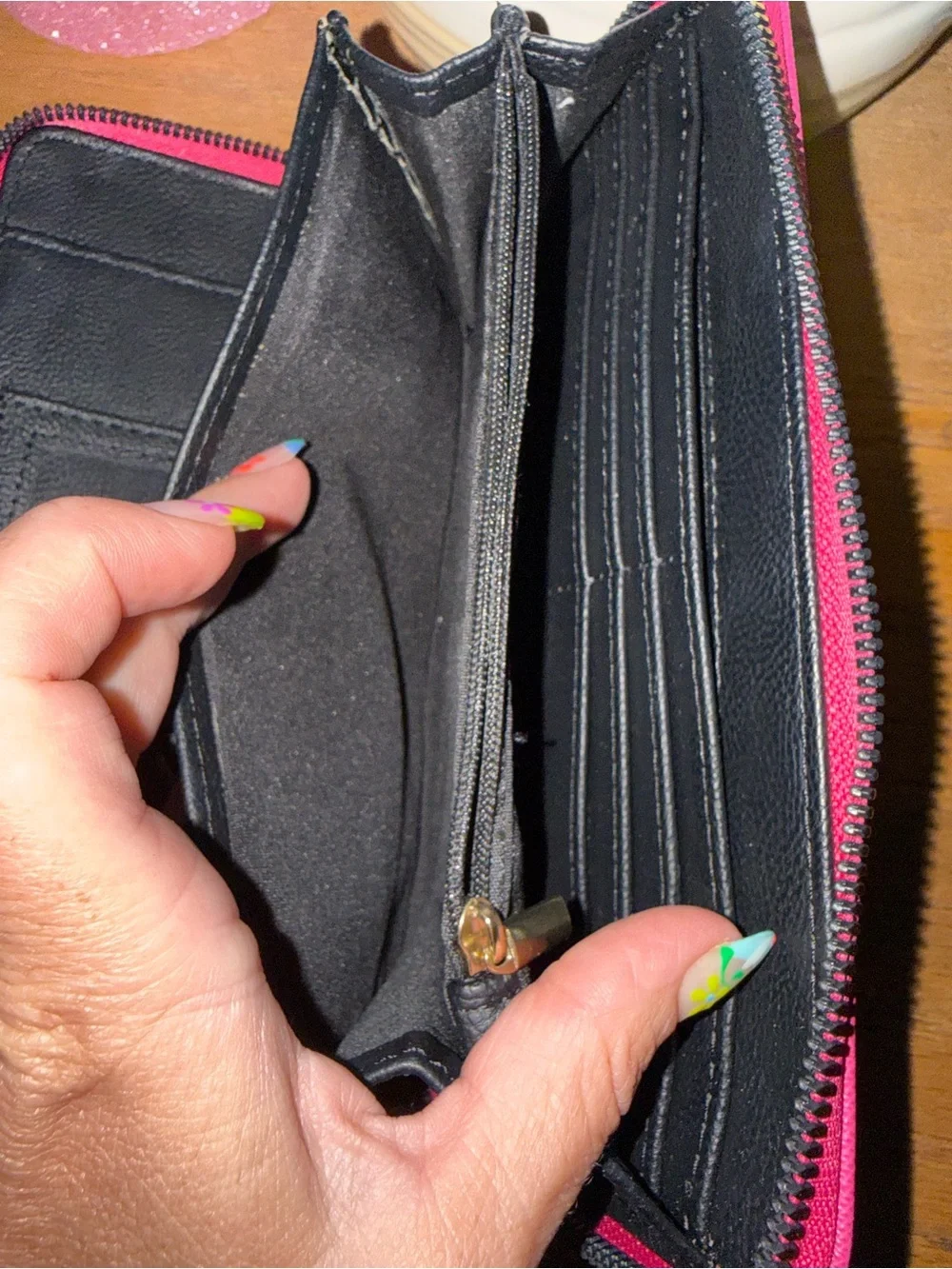 Betsey Johnson Hot Pink Bow Wristlet Clutch